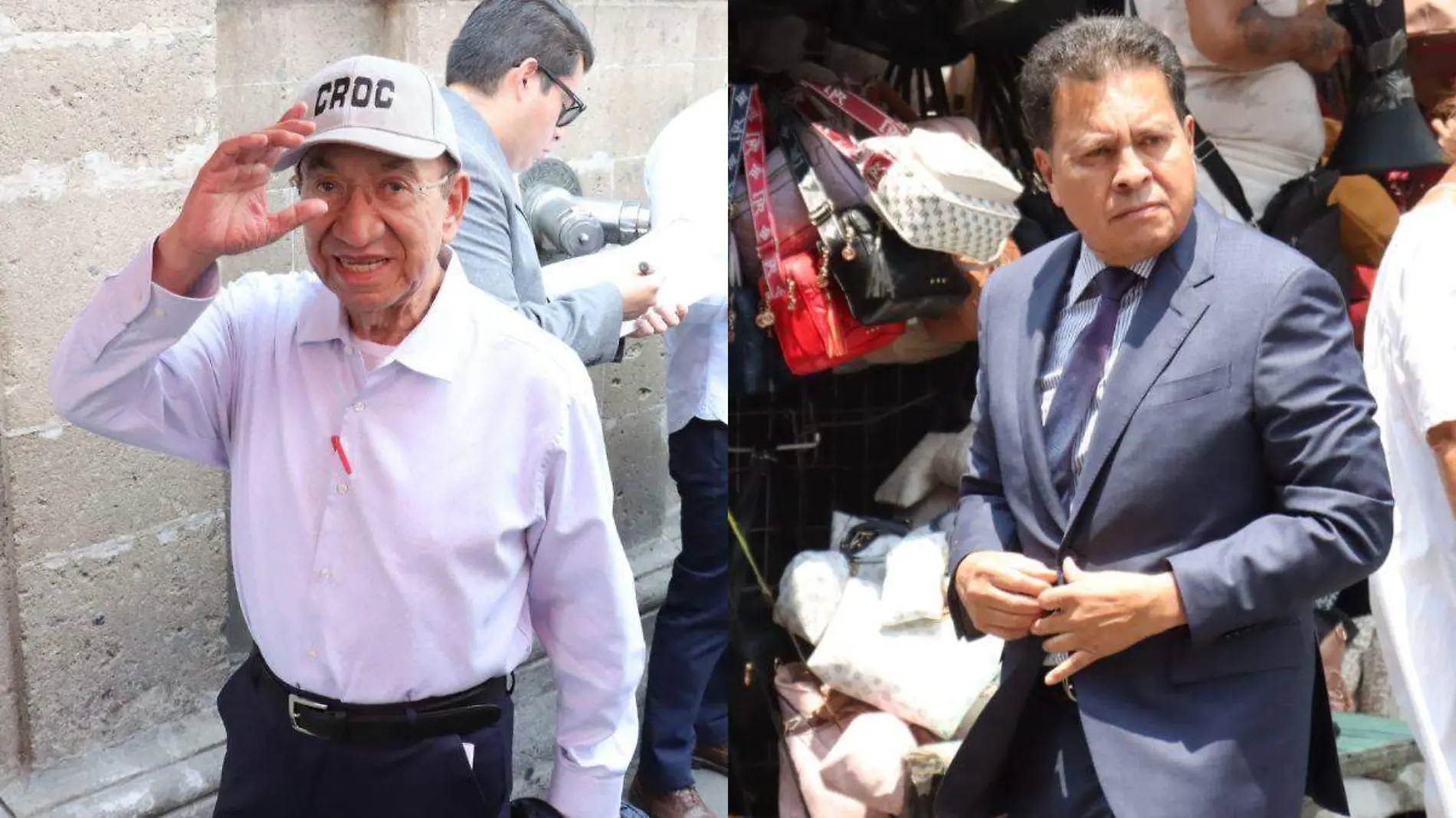 Isaias Hernandez de la Croc y Ricardo Aldana del Sindicato de Trabajadores Petroleros